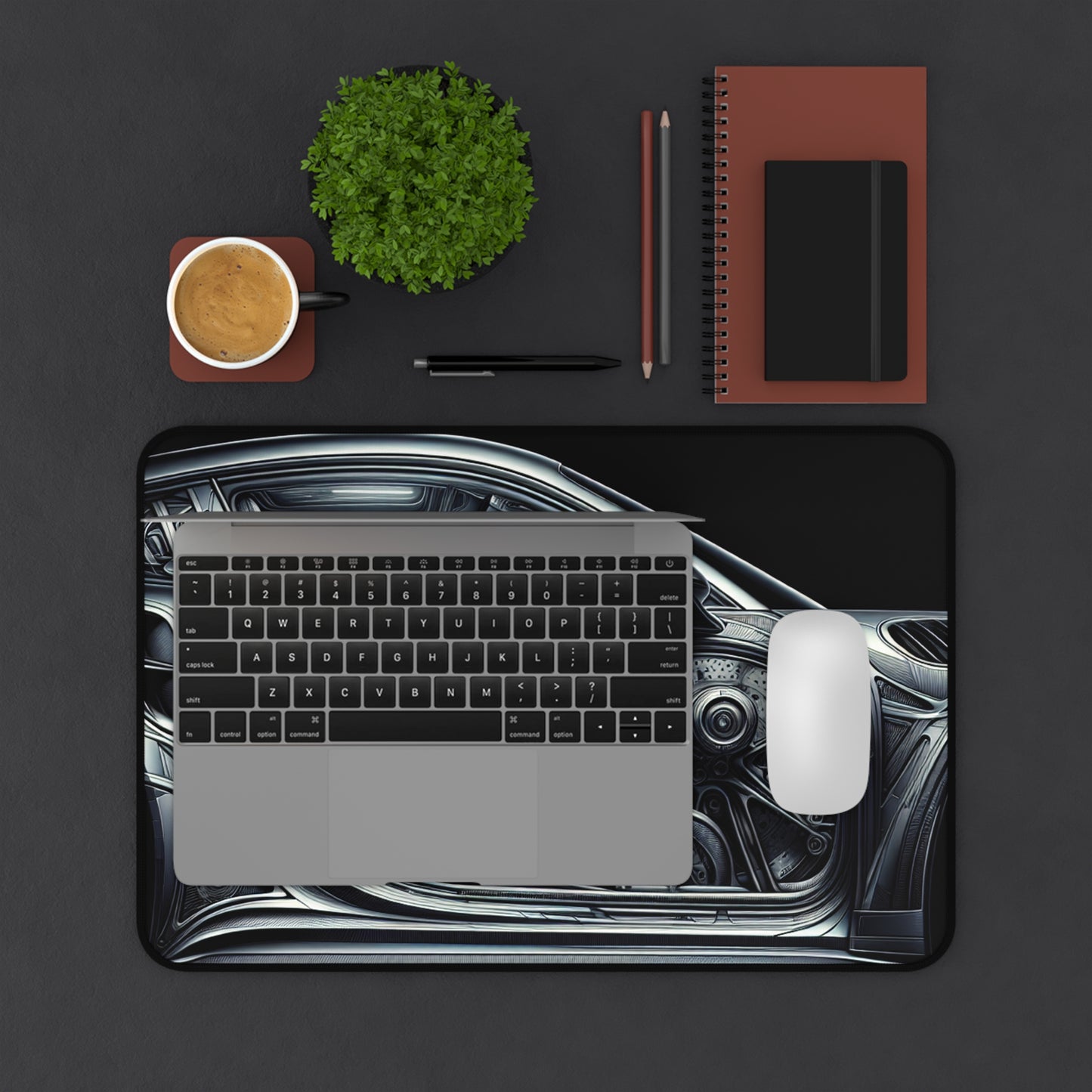 Sleek Car-Themed Desk Mat for Automotive Enthusiasts