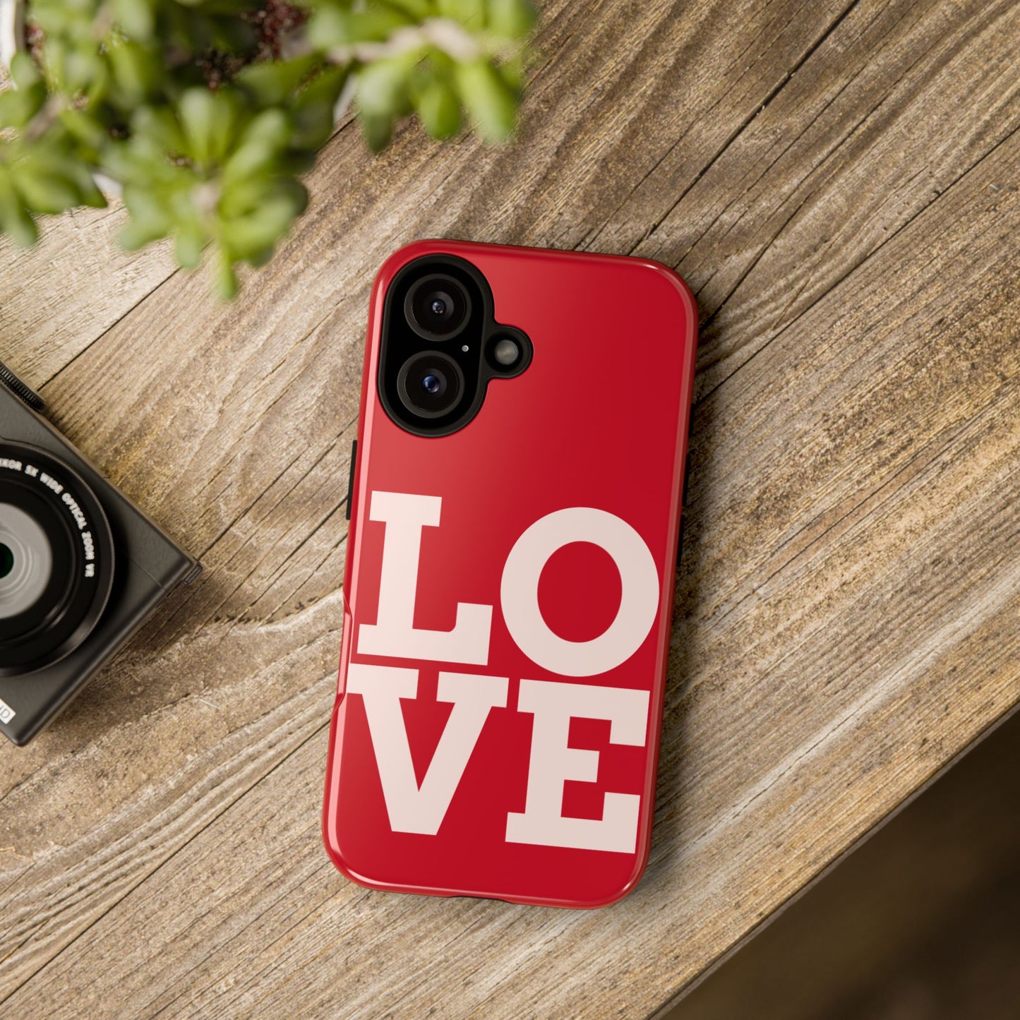 Love Design Tough Phone Case - Durable Red Phone Cover