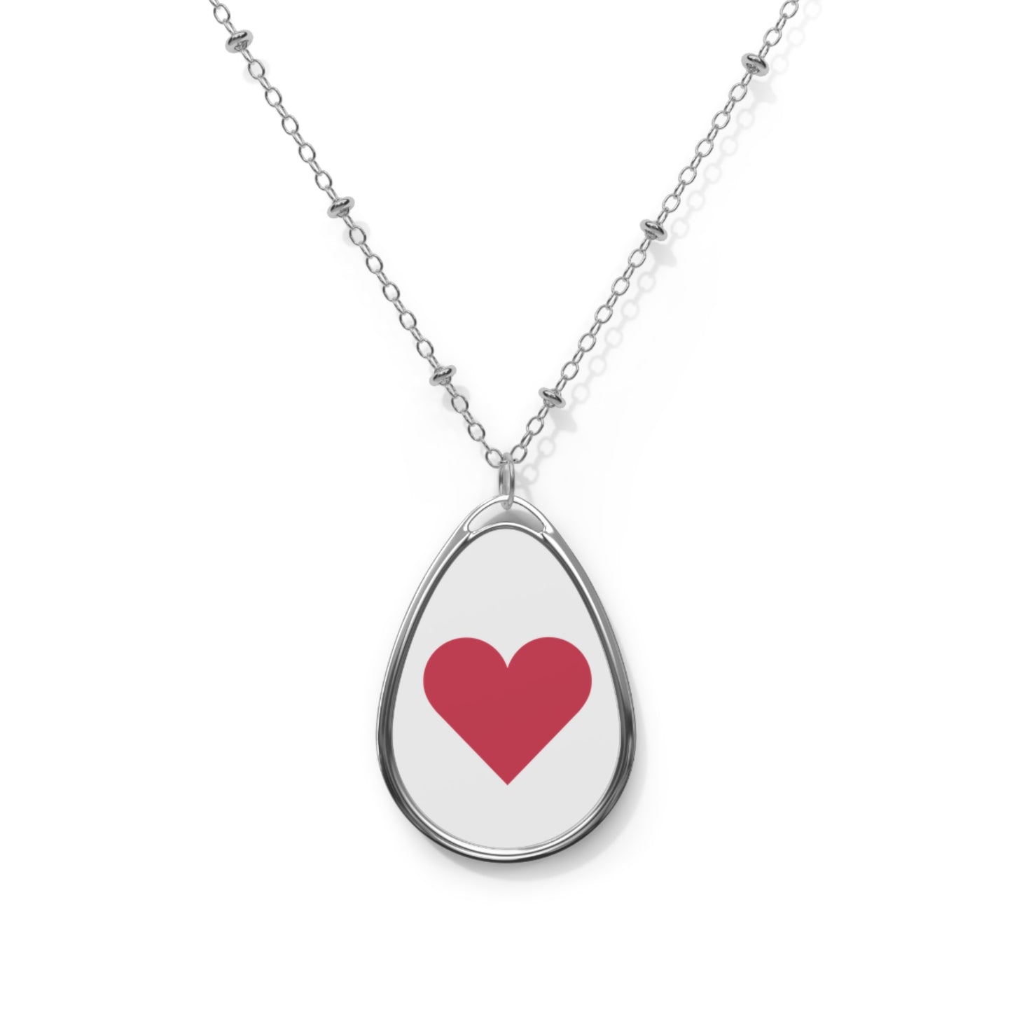 Heart Symbol Oval Necklace - Elegant and Meaningful Jewelry for Her