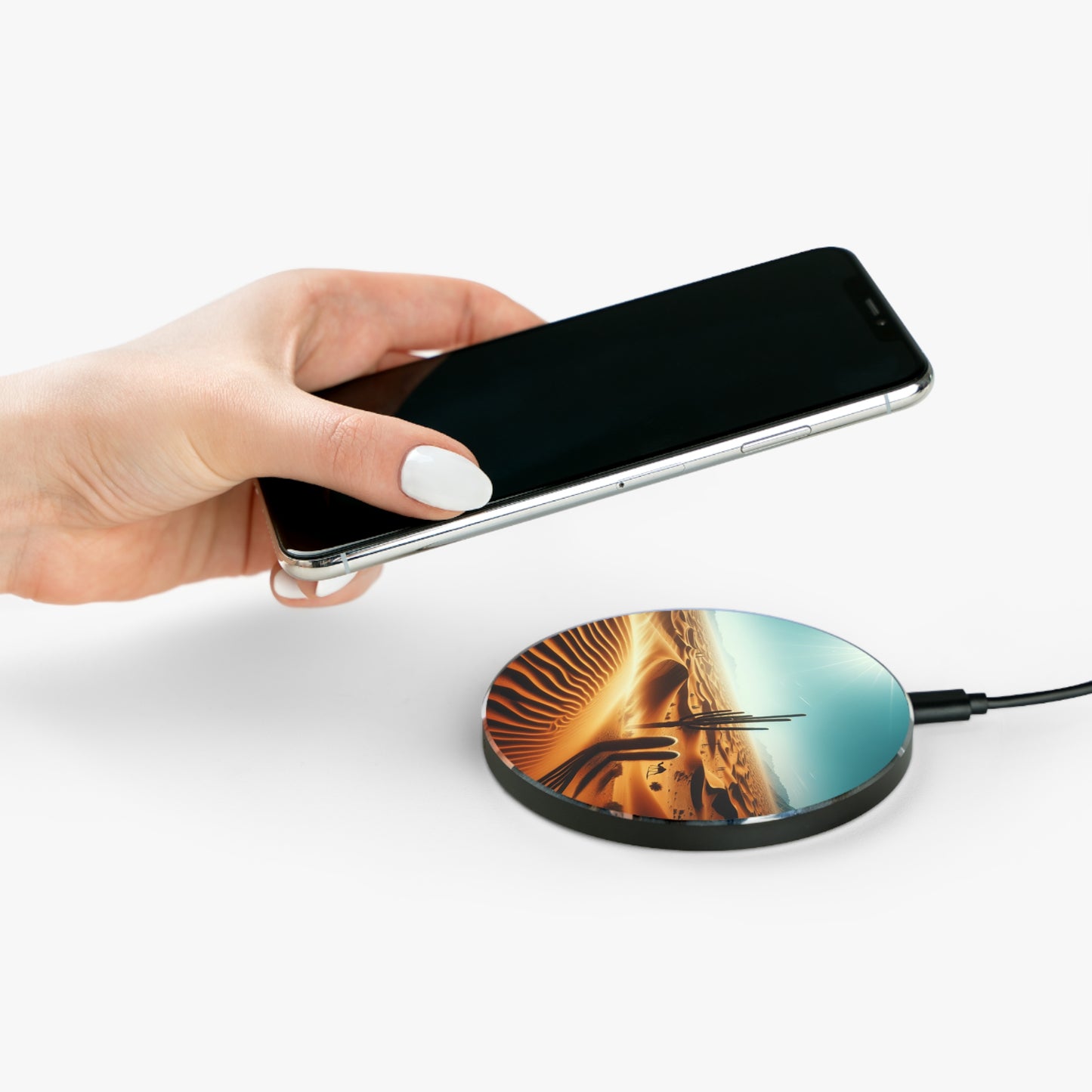 Desert Oasis Wireless Charger - Fast Charging Pad with Scenic Design