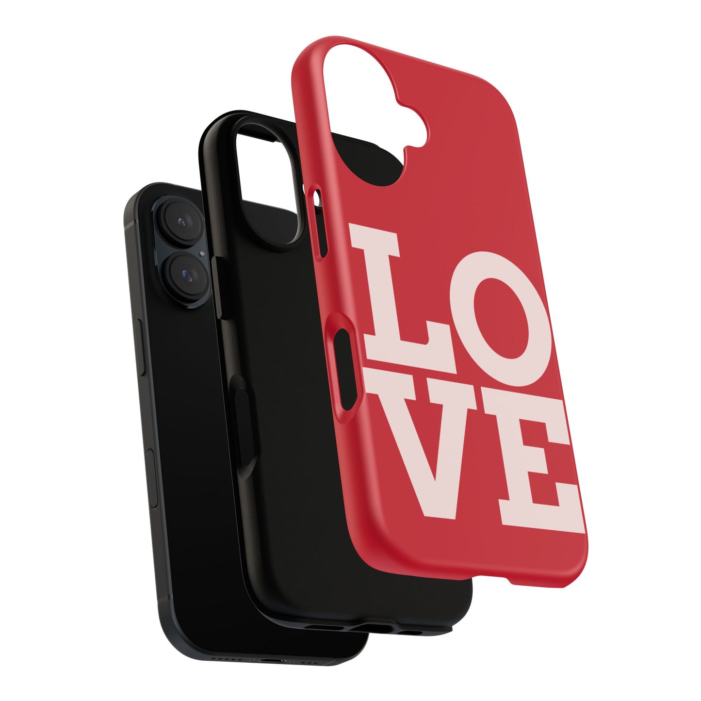 Love Design Tough Phone Case - Durable Red Phone Cover