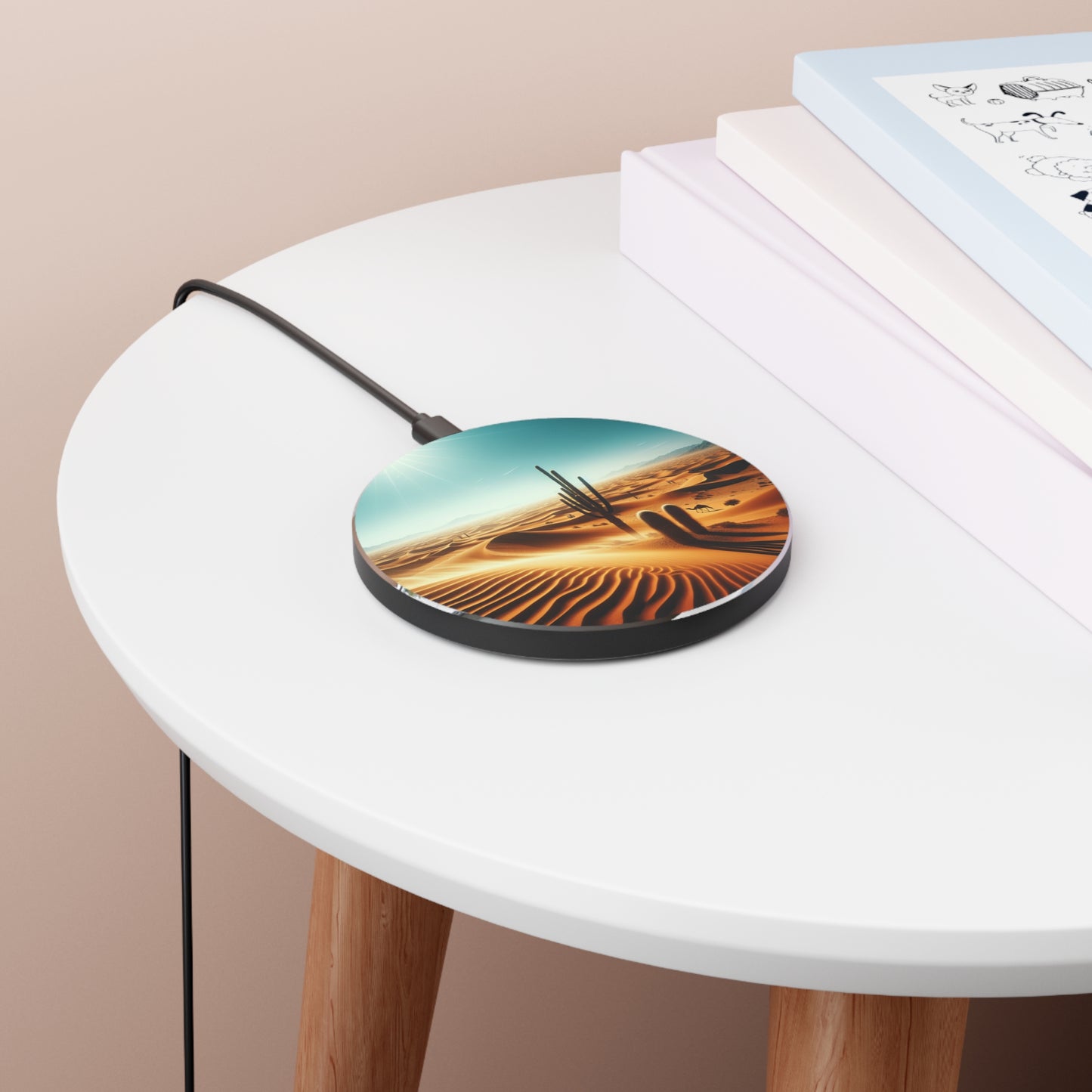 Desert Oasis Wireless Charger - Fast Charging Pad with Scenic Design