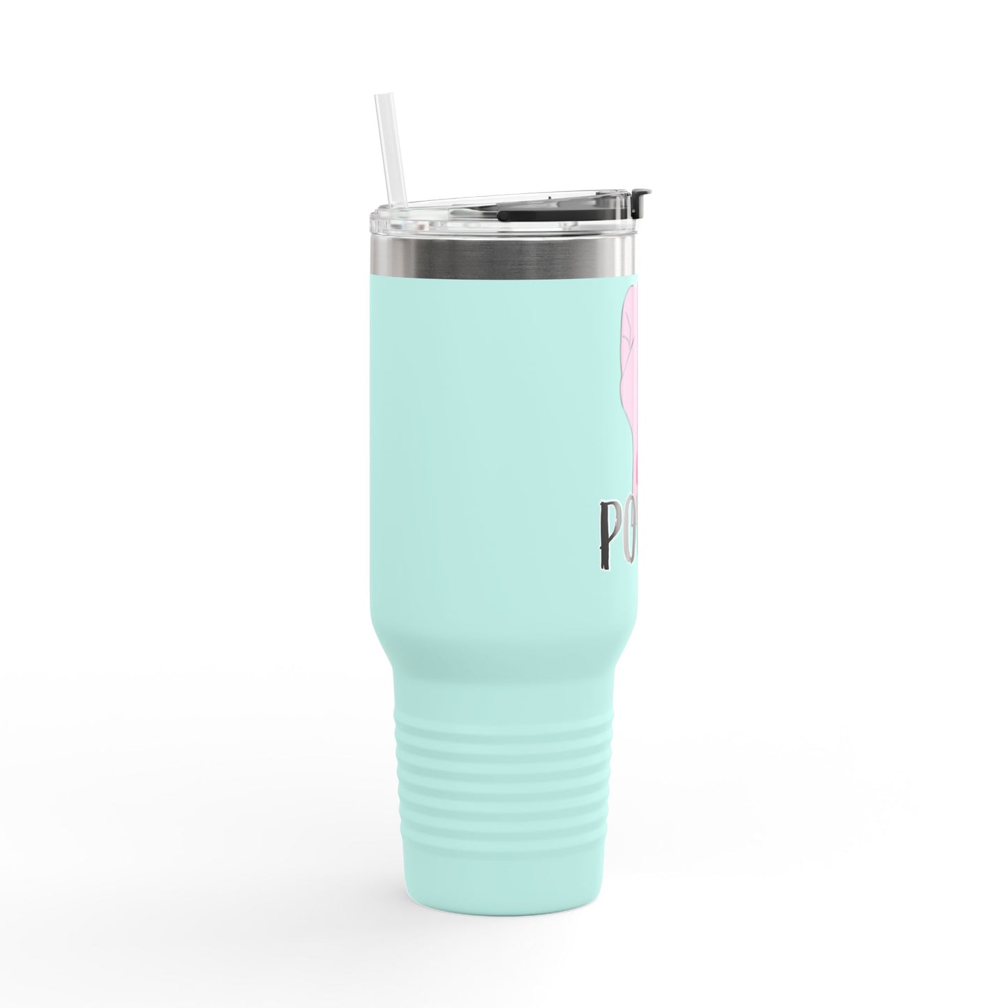 Empowering Insulated Travel Mug - 40oz, 'GRL POWER' Design for Women on the Go