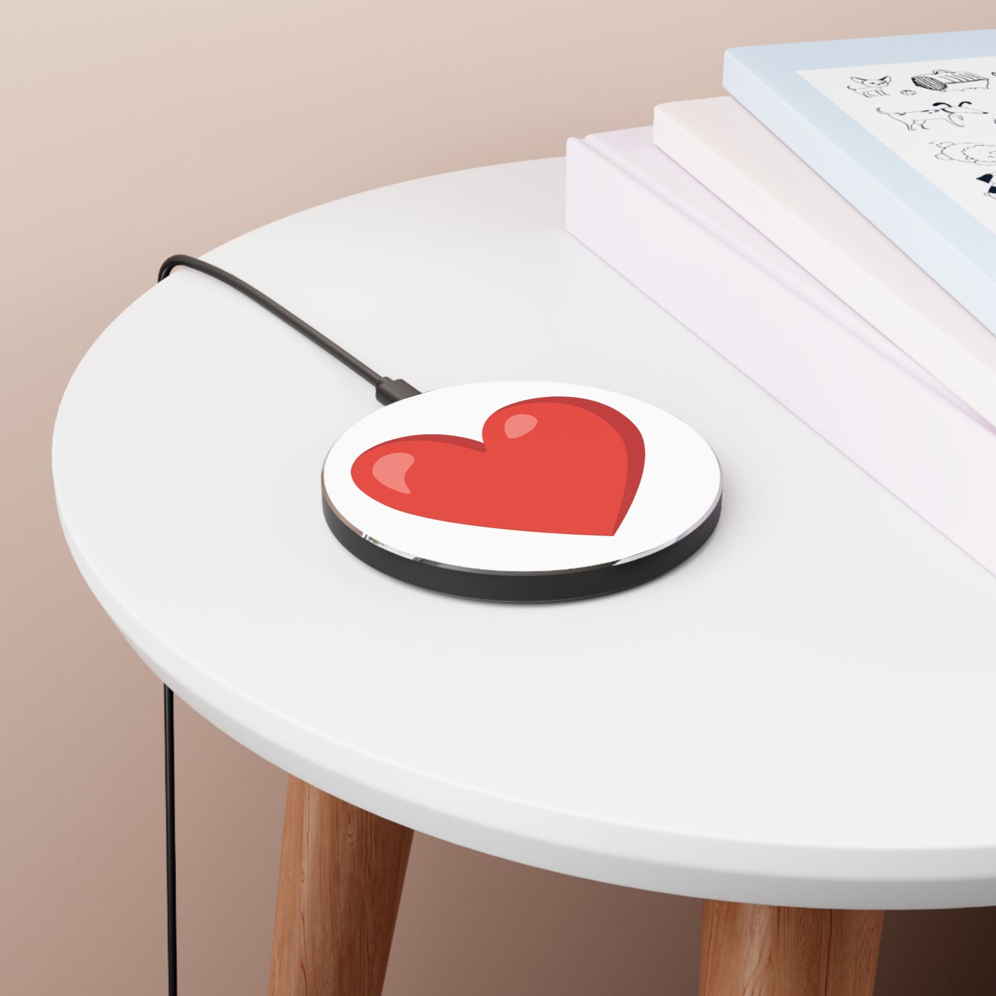 Heart Pattern Wireless Charger - Fast Charging for Tech Lovers