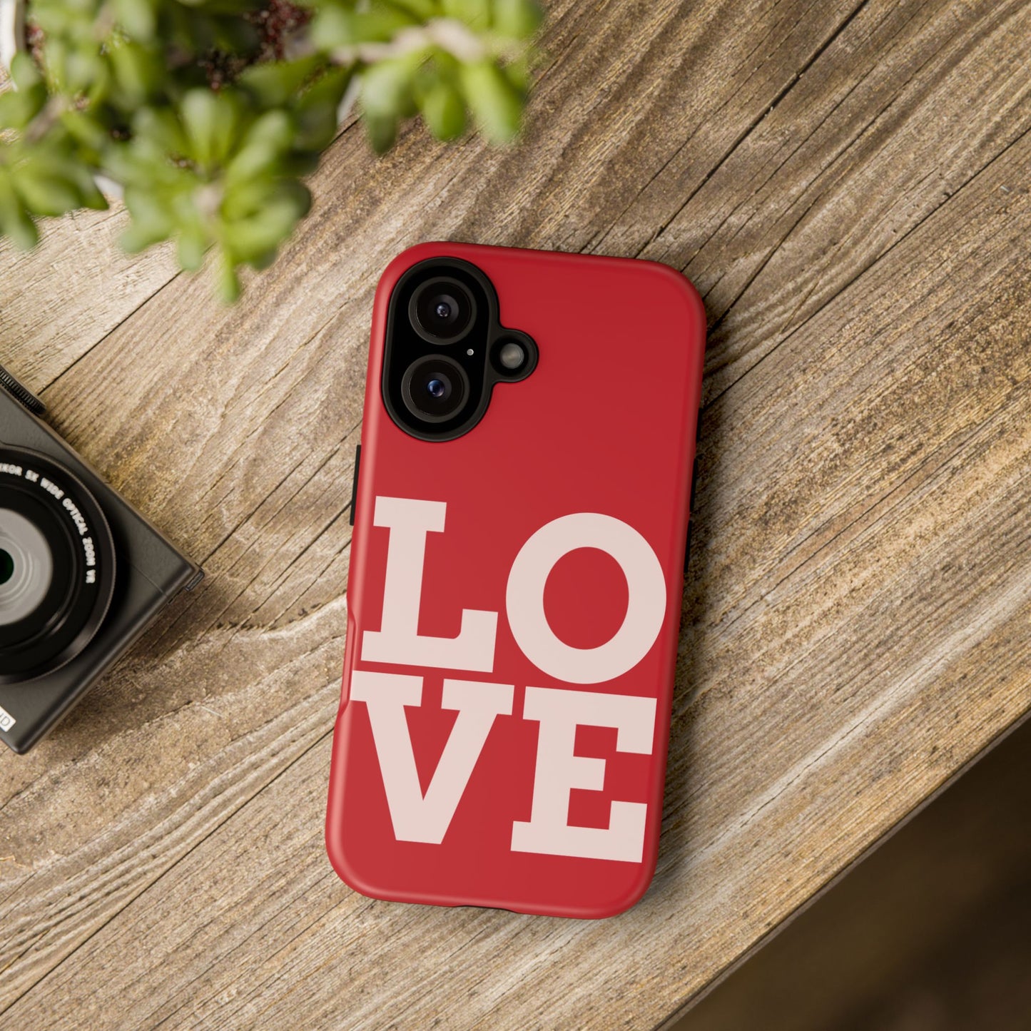 Love Design Tough Phone Case - Durable Red Phone Cover