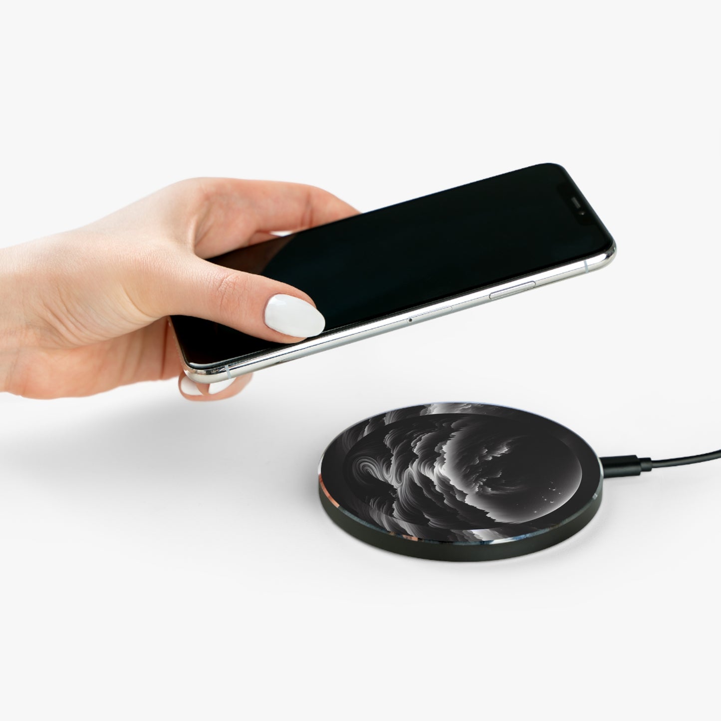 Elegant Landscape Wireless Charger - Fast Charging Tech for Home & Office