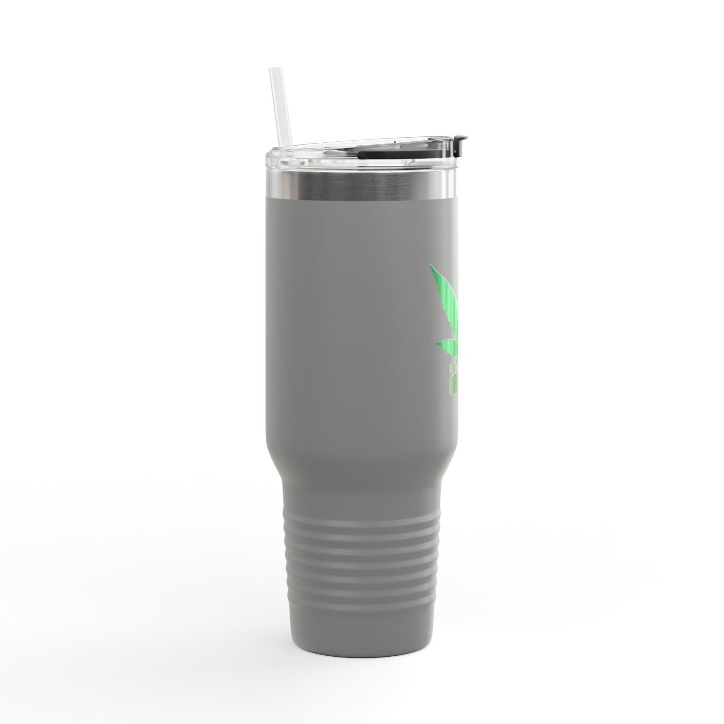 Eco-Friendly Insulated Travel Mug - 40oz with Organic Leaf Design