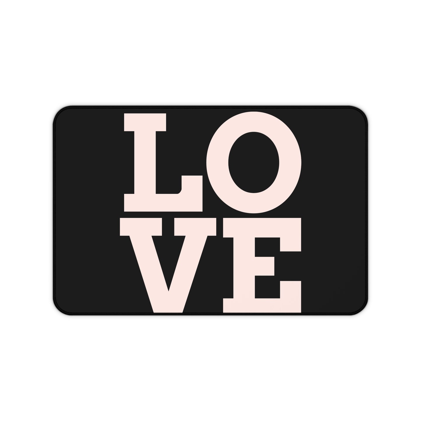 Love Desk Mat - Stylish Black Desk Pad for Home Office Decor and Gift