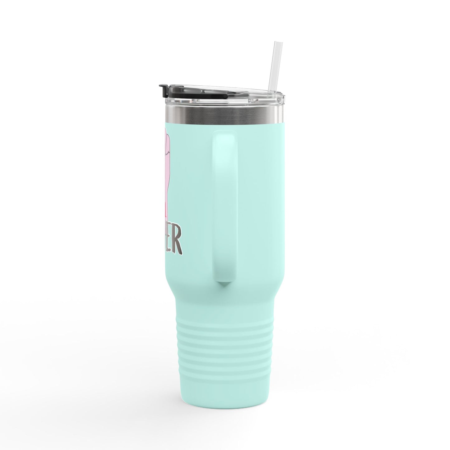 Empowering Insulated Travel Mug - 40oz, 'GRL POWER' Design for Women on the Go